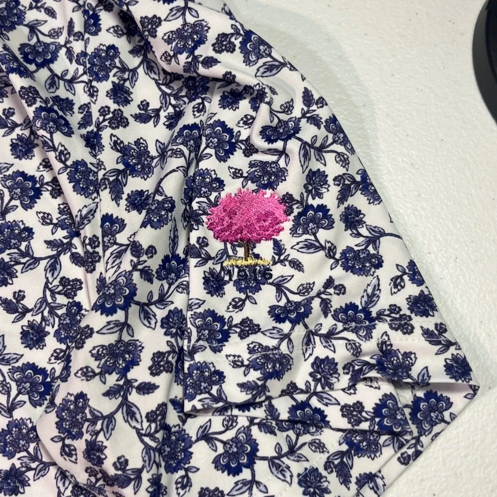 Polo Ralph Lauren RLX Men's Gold Polo Xl Floral EUC Sharp pattern